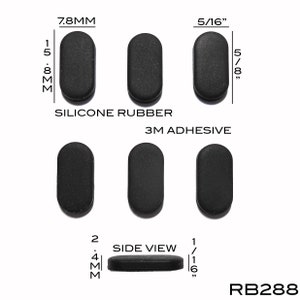 VATH Self Adhesive Silicone Rubber Feet 15.8mm(L) x 7.8mm(W) x 2.4mm(H) 6pcs [RB288]