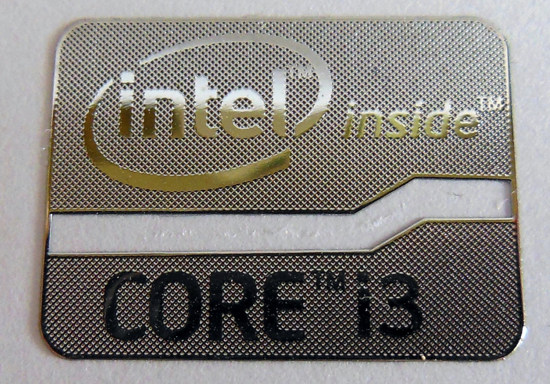 Intel Core I3 Inside Metal Sticker 15.5 X 21mm / 5/8" X 13/16" [904] - Etsy