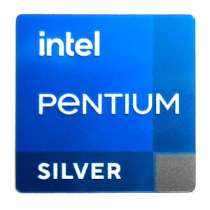 Intel Pentium Silver Sticker 18 x 18mm / 11/16" x 11/16" [1127]