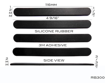 VATH Self Adhesive Silicone Rubber Feet 116mm(L) x 12mm(W) x 2mm(H) 4pcs [RB300]