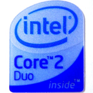 Intel Core 2 Duo Inside Silver Top Sticker 16 x 20mm [178]