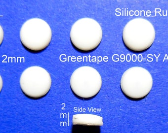 VATH  Self Adhesive Silicone Rubber Feet 6mm(L)x 6mm(W)x 2mm(H) 10pcs [RB72]