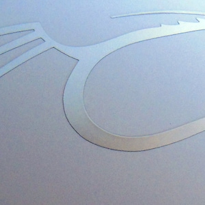 backtrack / KALI Linux Dragon Chrome PVC Sticker 60 x 170mm / 2 1/2&quot; x 6 3/4&quot; [C46]