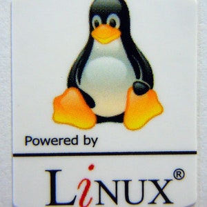 Powered by Linux ステッカー 19 x 24 mm / 3/4&quot; x 1&quot; [475]