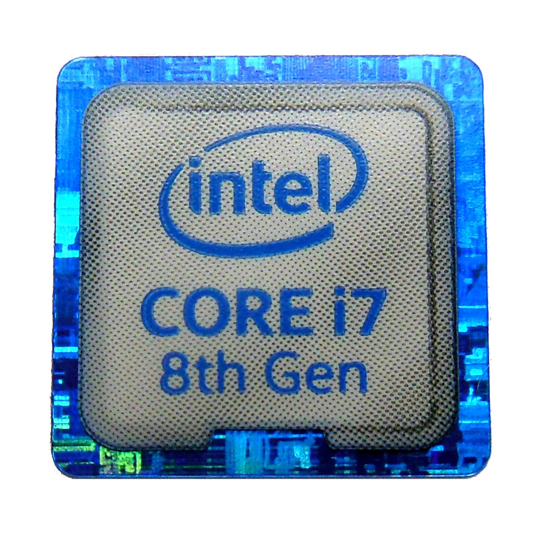 Intel Core i7 8th Gen Sticker 14 x 14mm 9 16 x 9 16 1079 Etsy
