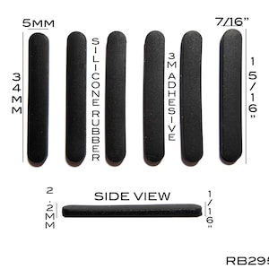 VATH Self Adhesive Silicone Rubber Feet 34mm(L) x 5mm(W) x 2.2mm(H) 6pcs [RB295]
