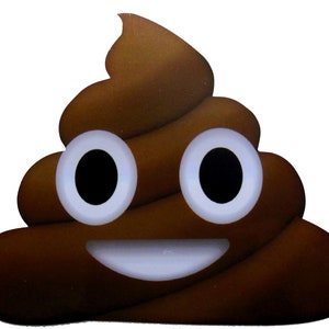 VATH Original POOP emoji sticker 90mm(W) x 80mm(H) / 3&quot;(W) x 23/8&quot;(H) [C49]