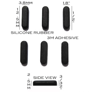 VATH Self Adhesive Silicone Rubber Feet 12.5mm(L) x 3.8mm(W) x 2.5mm(H) 6pcs [RB289]