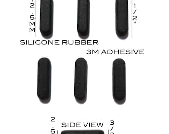 Piedini in gomma siliconica autoadesiva VATH 12,5 mm (L) x 3,8 mm (L) x 2,5 mm (A) 6 pezzi [RB289]