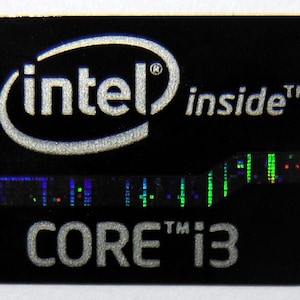 Intel Core i3 Inside Sticker Black Edition 15.5 x 21mm [622]