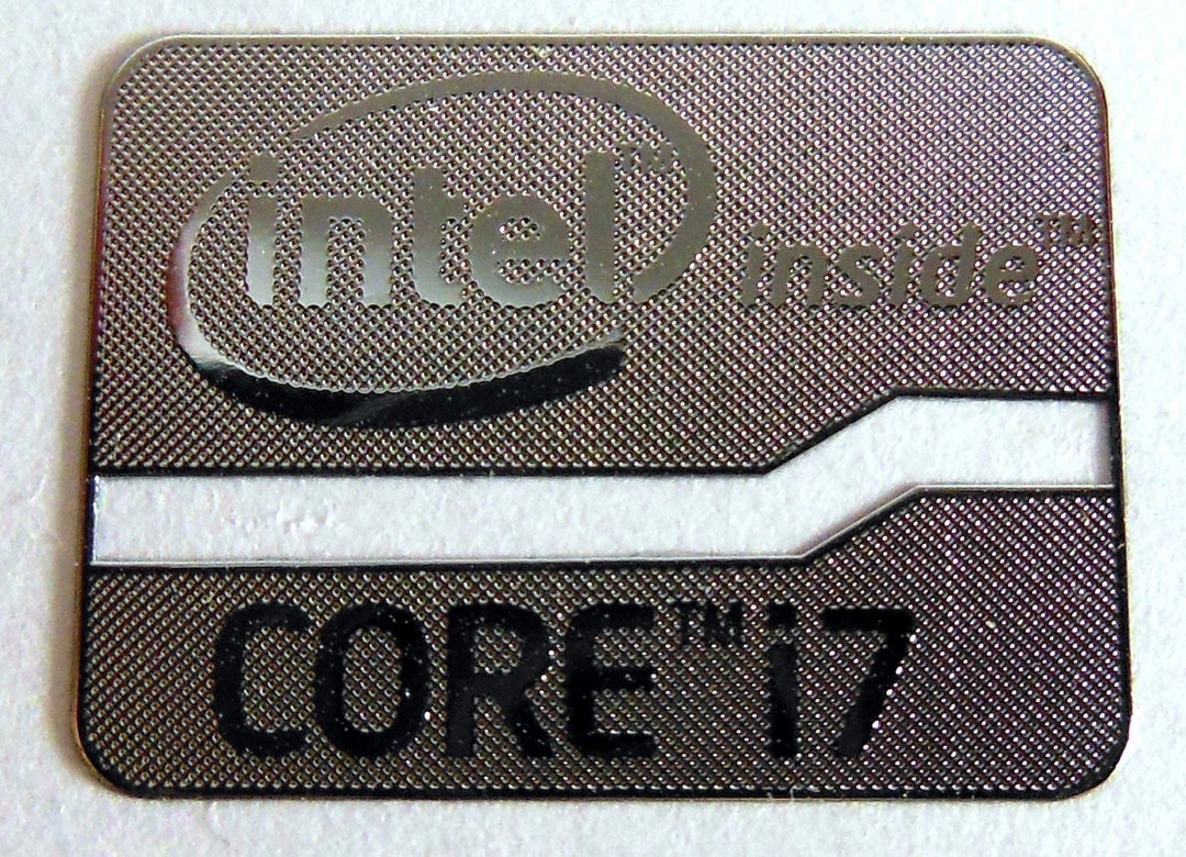 Intel Core I7 Inside Metal Sticker 15.5 X 21mm / 5/8" X 13/16" [902] - Etsy