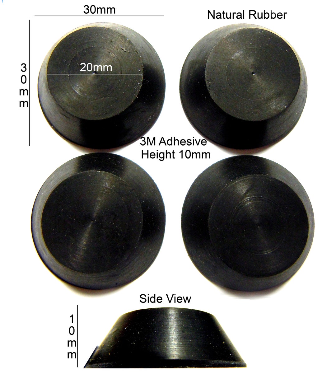 VATH Self Adhesive Rubber Feet Set 30mm l X10mm h 1 3 16 l X 3 8 vath-self-adhesive-rubber-feet-set-30mm-l-x10mm-h-1-3-16-l-x-3-8