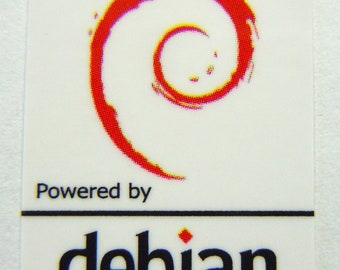 Powered by debian Linux Sticker 19 x 24mm [542]