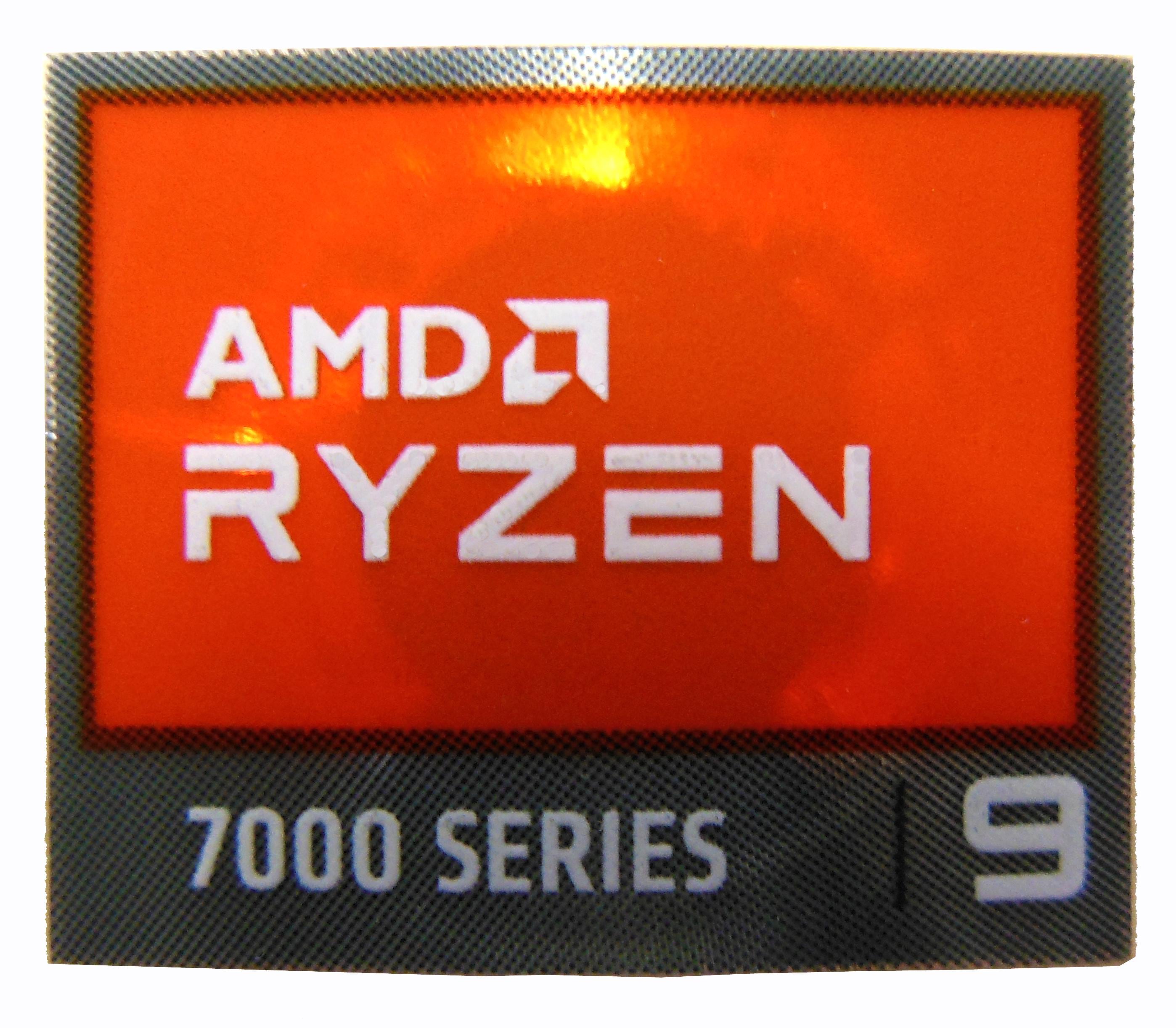 AMD RYZEN 9 7000シリーズ ステッカー 18 x 20 mm / 11/16