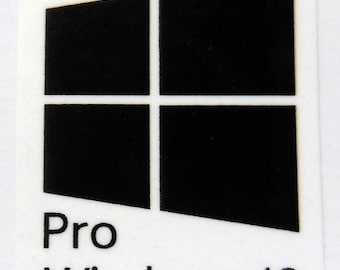 Windows 10 Pro Black Sticker 16 X 22mm / 5/8