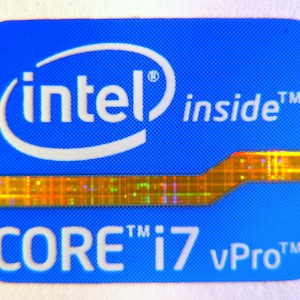 Intel Core i7 vPro Inside Sticker 18 x 24.5mm [324]