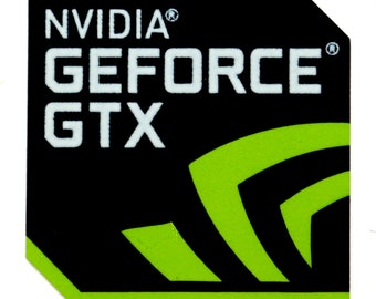 Adesivo Argento Nvidia GeForce GTX 19x19 Mm – Decalcomania Per PC, Laptop E Custodia