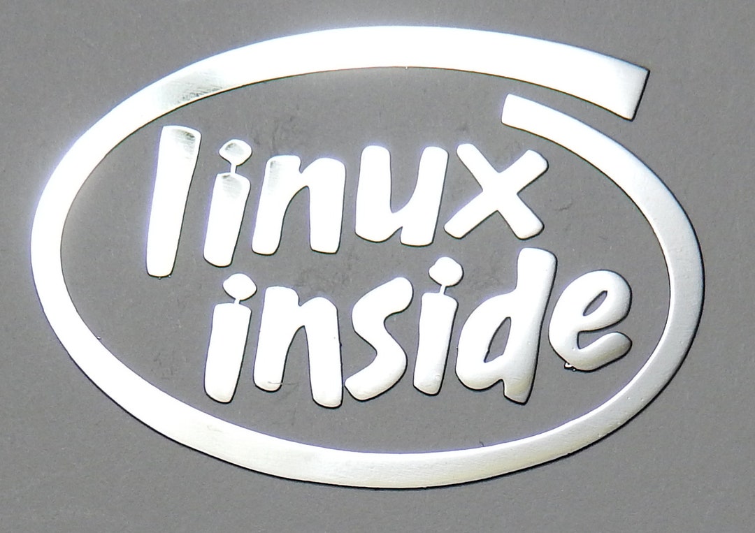 Linux Inside Metal Sticker 19mm X 26mm / 3/4" X 1 1/16" [849] - Etsy