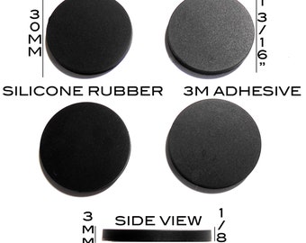 VATH Self Adhesive Silicone Rubber Feet 30mm(L) x30mm(W) x 3mm(H) 4pcs [RB298]