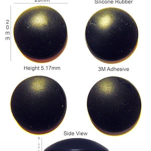 VATH Made Self Adhesive Silicone Rubber Feet 20mm(L) x 5.17mm(H) / 13/16&quot;(L) x 7/32&quot;(H) 4pcs [RB101]