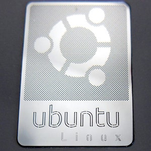 ubuntu Linux metal sticker 19 x 28mm / 3/4&quot; x 1 1/8&quot; [898]