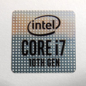 Intel Core i7 10th Gen Sticker 18 x 18mm / 11/16" x 11/16" [1052]