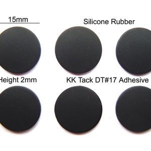 VATH Self Adhesive Silicone Rubber Feet Set 15mm(L)x 15mm(W)x 2mm(H)  6pcs [RB42]