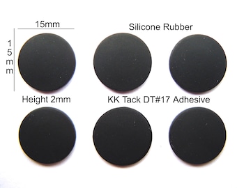 VATH Self Adhesive Silicone Rubber Feet Set 15mm(L)x 15mm(W)x 2mm(H)  6pcs [RB42]