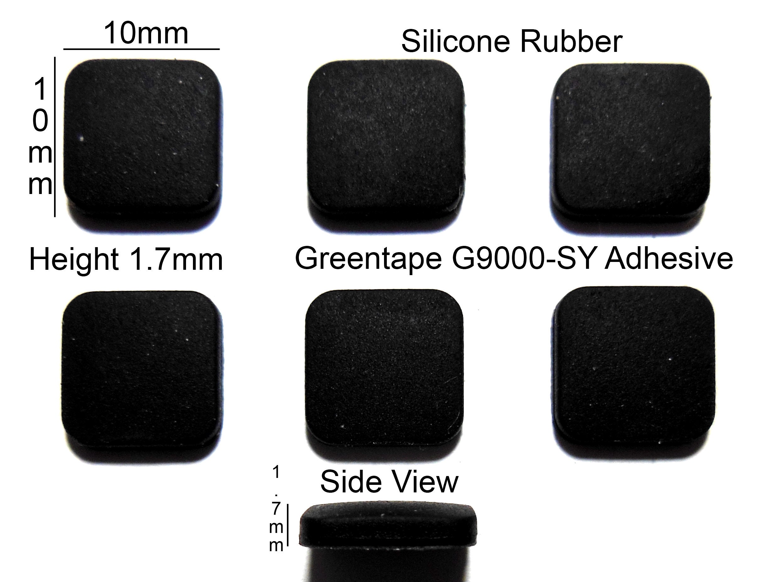 Silicone Rubber Feet Set 98mm L 5pcs Self Adhesive x 2mm W x 7mm RB212 H Silicone Rubber Feet Set 98mm L 5pcs Self Adhesive x 2mm W x 7mm RB212 H