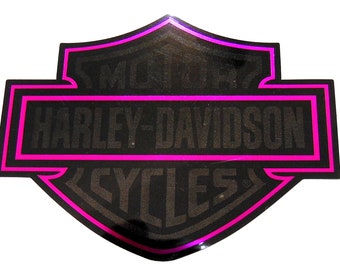 Harley Davidson Bar and Shield "Pink" Sticker 55 x 70mm / 2 3/8" x 2 3/4" [C23]