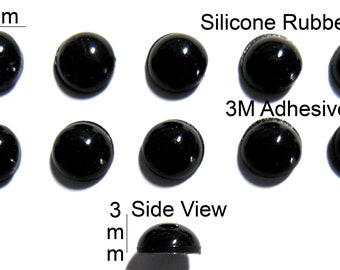 VATH Selbstklebende Silikon Gummi Füße 6mm(L) x 6mm(B) x 3mm(H) 10Stk [RB231]