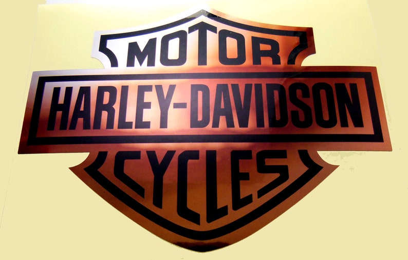 Harley Davidson Motorcycles Bar and Shield Sticker in Chrome 109 x 140mm / 4 1/2 x 5 1/2C22 image 1