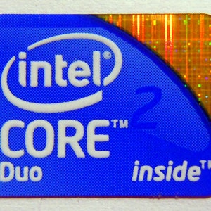 Intel Core 2 Duo Inside Sticker 15.5 x 21mm / 5/8&quot; x 7/8&quot;  [157]