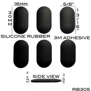 VATH Self Adhesive Silicone Rubber Feet 30mm(L) x 16mm(W) x 2.2mm(H) 6pcs [RB305]