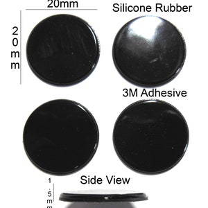 VATH Self Adhesive Silicone Rubber Feet  20mm(L) x 20mm(W) x 1.5mm(H) 4pcs  [RB240]