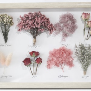 Herbarium Dried Natural Flower Frame, Nature Dried flower frame, Plants Wall Decor, Gift for Natural Lover, Gift for her