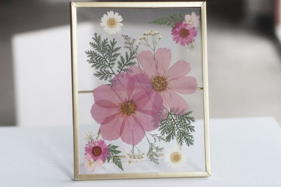 Pressed Flower Frame, Pressed Flower Floating Frame, Flowers Bouquet Frame,  Birthday Gift, Mother's Day Gift, Housewarming Gift 