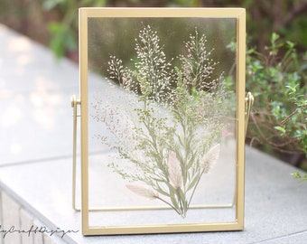 Pressed flower frame, Pressed flower art frame, Herbarium floral frame, Home Decor, flower arrangement, gift for her, Mother's day gift