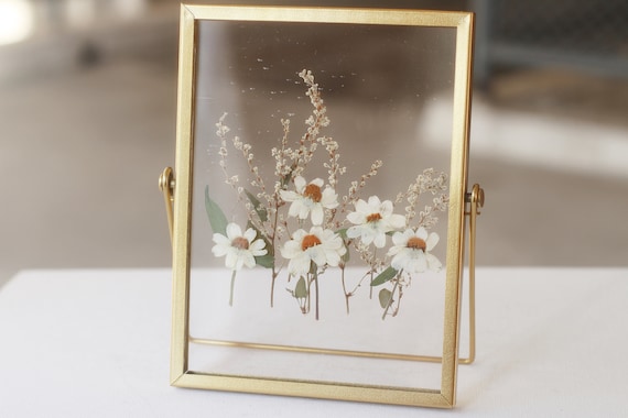 Brass Glass Photo Frame Desktop Decoration Dried Flower - Temu United Arab  Emirates