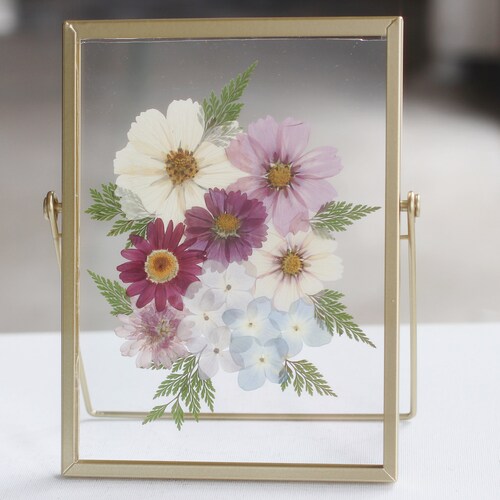 Cosmos Flowers Dried Flower Frame Pressed Flower Frame - Etsy