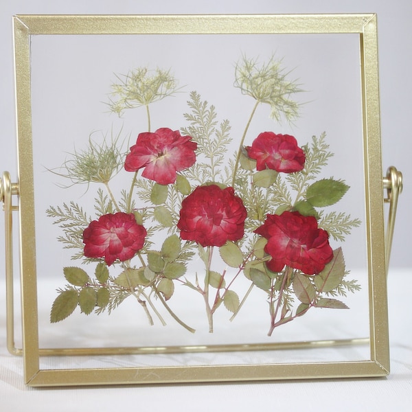 Pressed flower frame, Herbarium Frame, Flower floating frame, Birthday gift, Home decor, gift for her