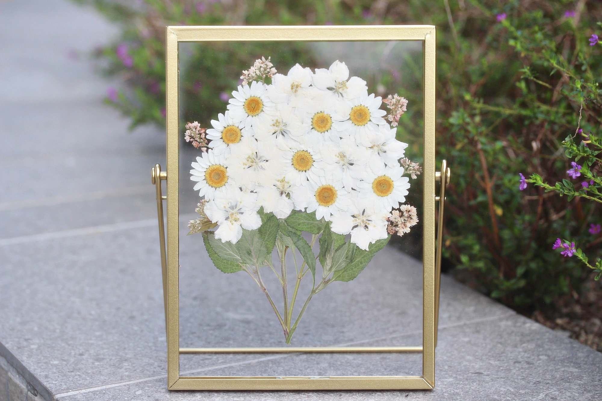 Pressed Flower Frame, Botanical Art Frame, Pressed Dried Flower Frame With  Crystal Clear Quality Acrylic Board Mixed Flower Bouquet 