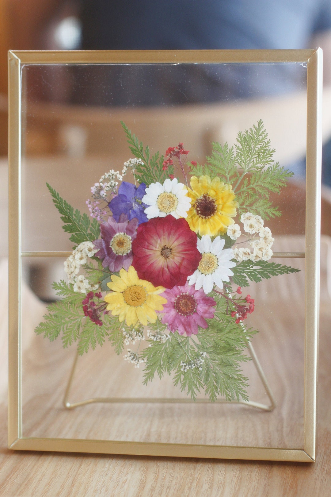 Pressed Flower Frame, Botanical Art Frame, Pressed Dried Flower Frame ...