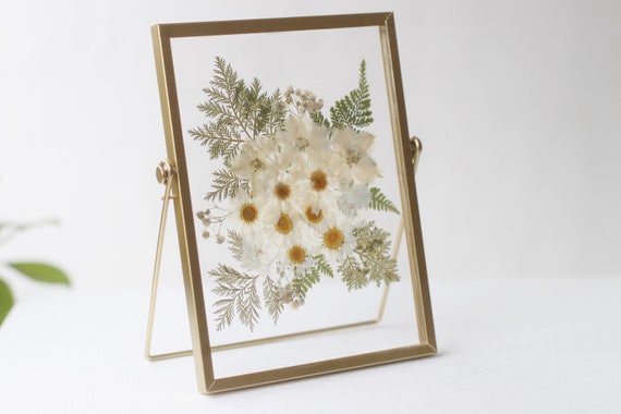 Pressed Flower Frame, Natural Pressed Flower Frame, Pressed Flower Floral  Herbarium Frame, Home Decor, Gift for Her 