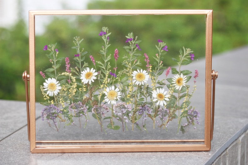 Pressed Flower Frame Rose Gold Natural Pressed Flower Frame Etsy