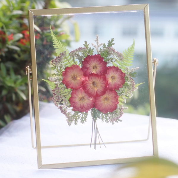 Pressed flower frame, Pressed flower floating Frame, Pressed Dried Flower frame Flower Bouquet