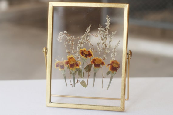 新品・未使用】押し花 ドライフラワー アート 額縁付き
