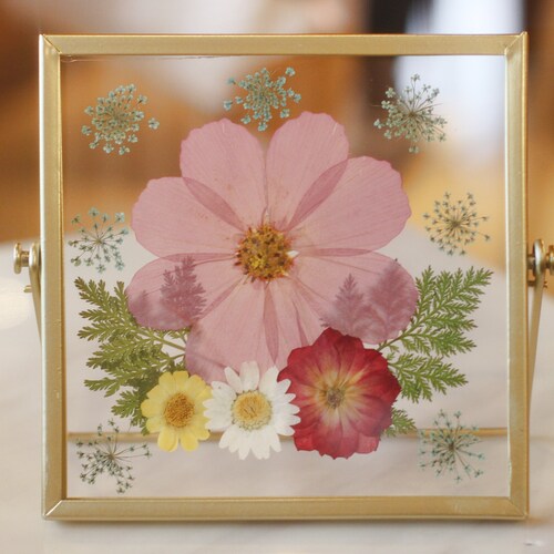 Pressed Flower Frame Botanical Art Frame Pressed Dried Etsy