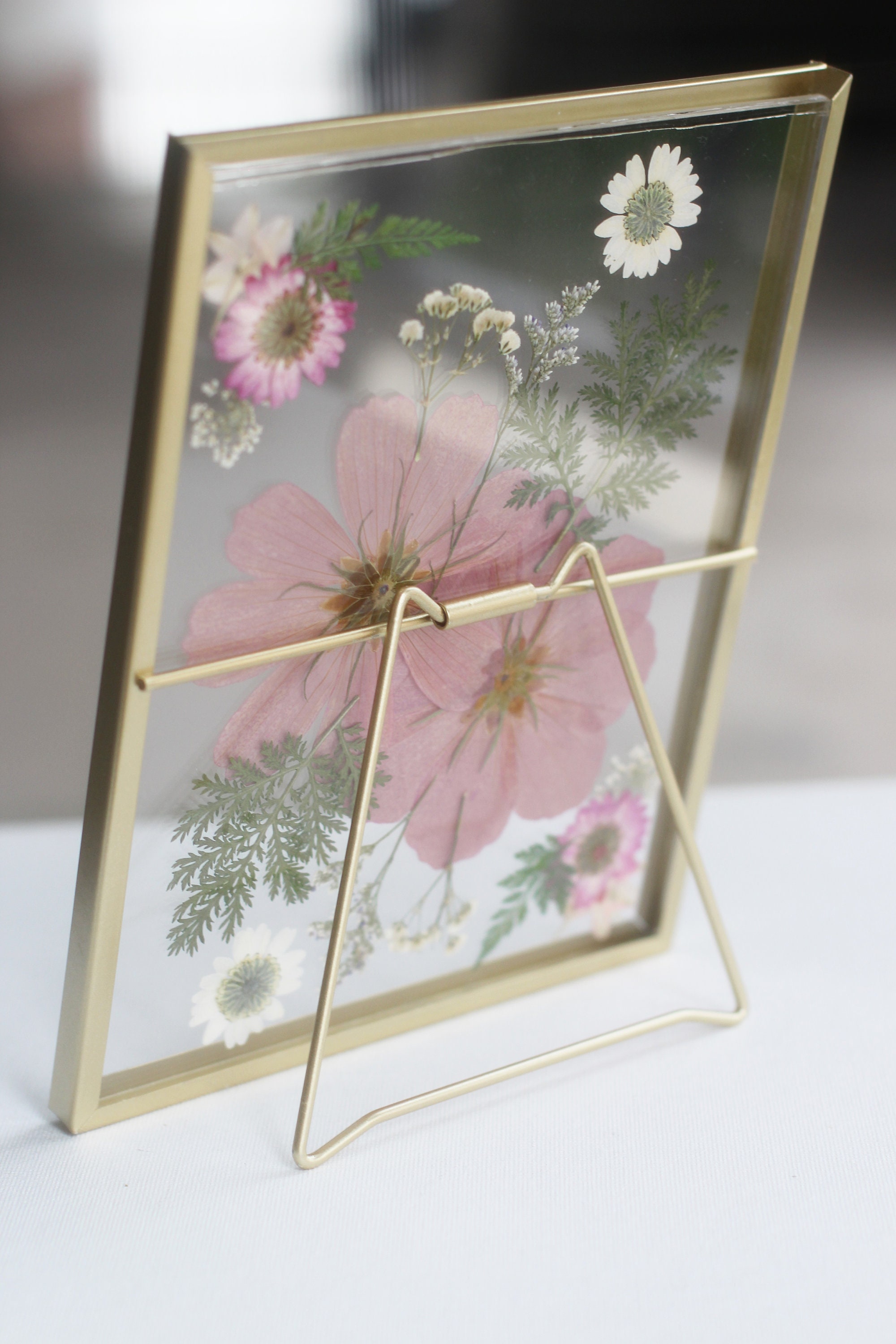 Golden A6 Pressed Flower Frame, Transparent — Nature King
