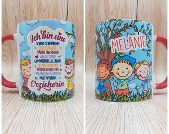 Erzieherin Tasse, Kindergärtnerin, Kindergarten Tasse